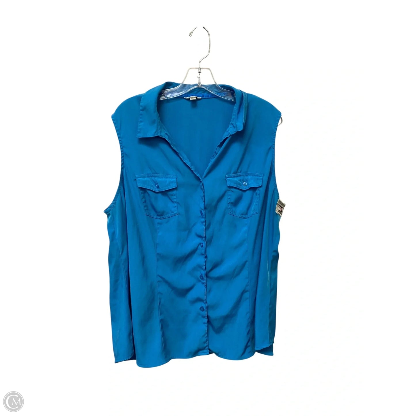 Top Sleeveless Basic By Cato In Blue, Size: 2x