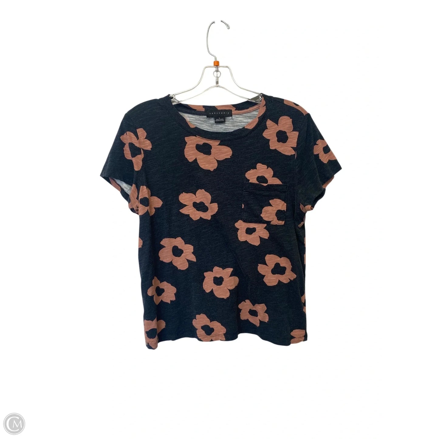 Top Short Sleeve Basic By Sanctuary In Floral Print, Size: L