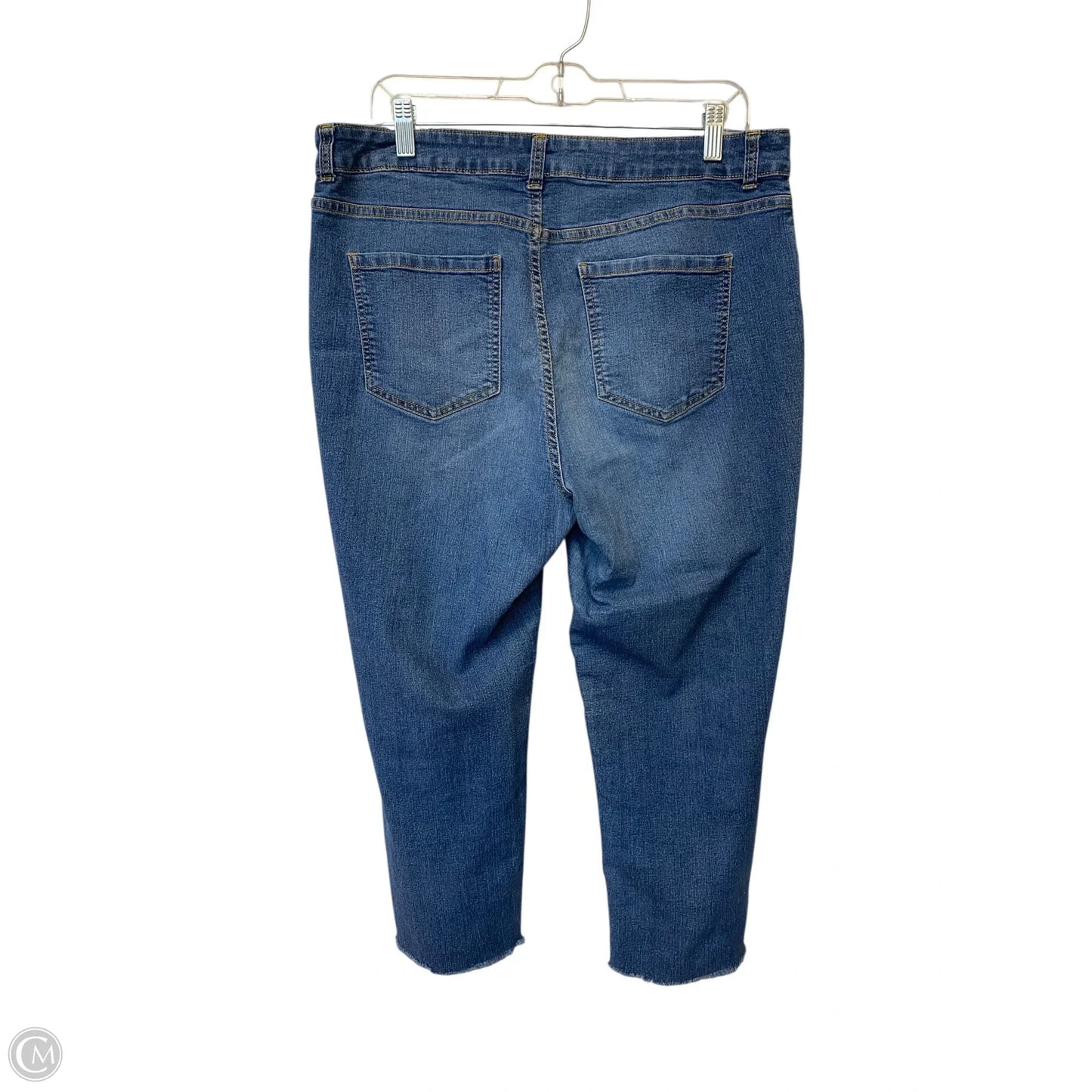 Jeans Cropped By Time And Tru In Blue Denim, Size: 16