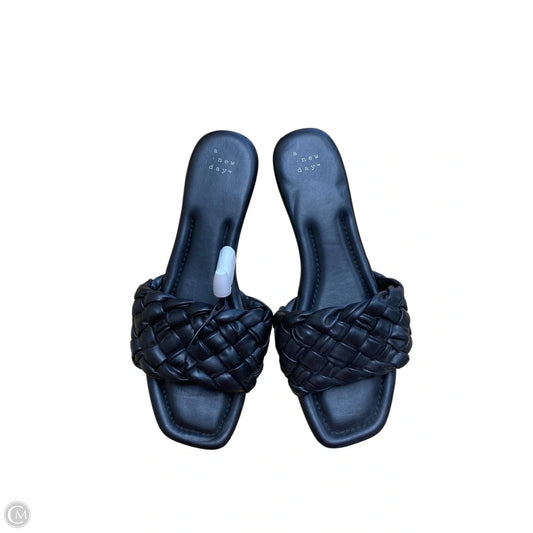 Sandals Flats By A New Day In Black, Size: 9