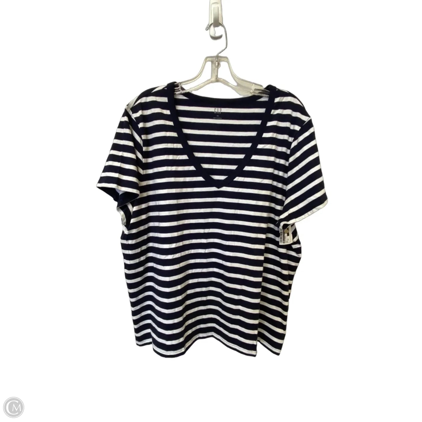 Top Short Sleeve Basic By Gap In Striped Pattern, Size: Xxl