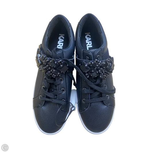 Shoes Designer By Karl Lagerfeld In Black & White, Size: 8.5