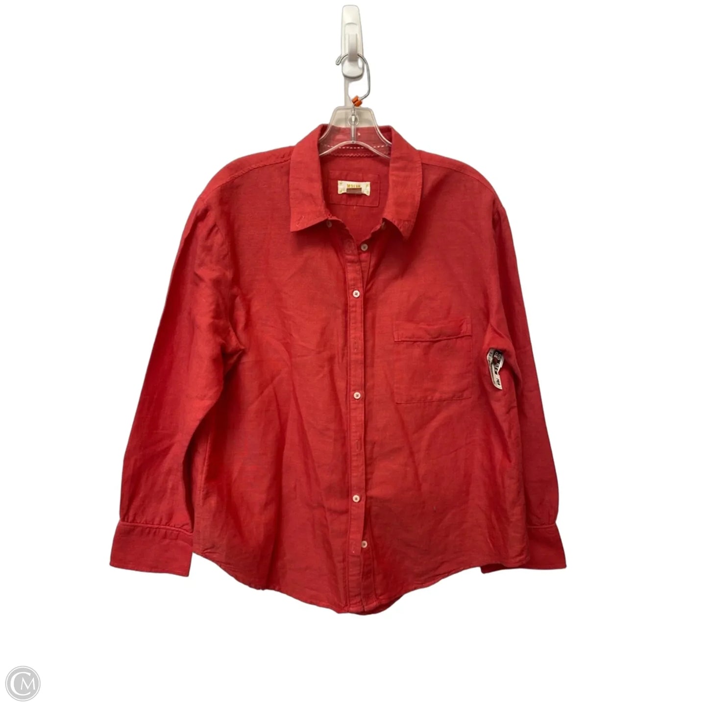 Top Long Sleeve By Maeve In Red, Size: M