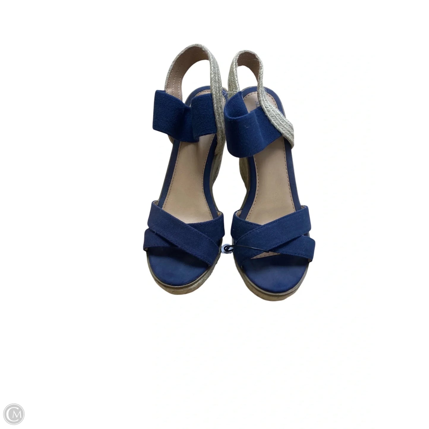 Sandals Heels Wedge By Merona In Blue, Size: 9