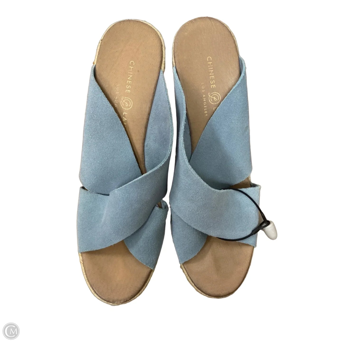 Sandals Heels Wedge By Chinese Laundry In Blue, Size: 10