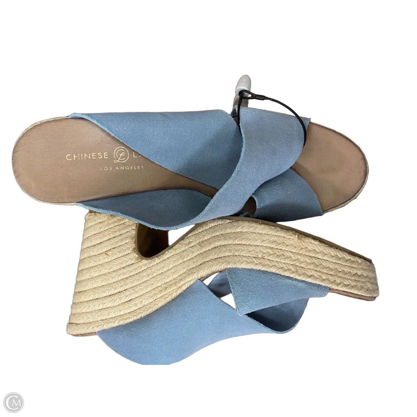 Sandals Heels Wedge By Chinese Laundry In Blue, Size: 10