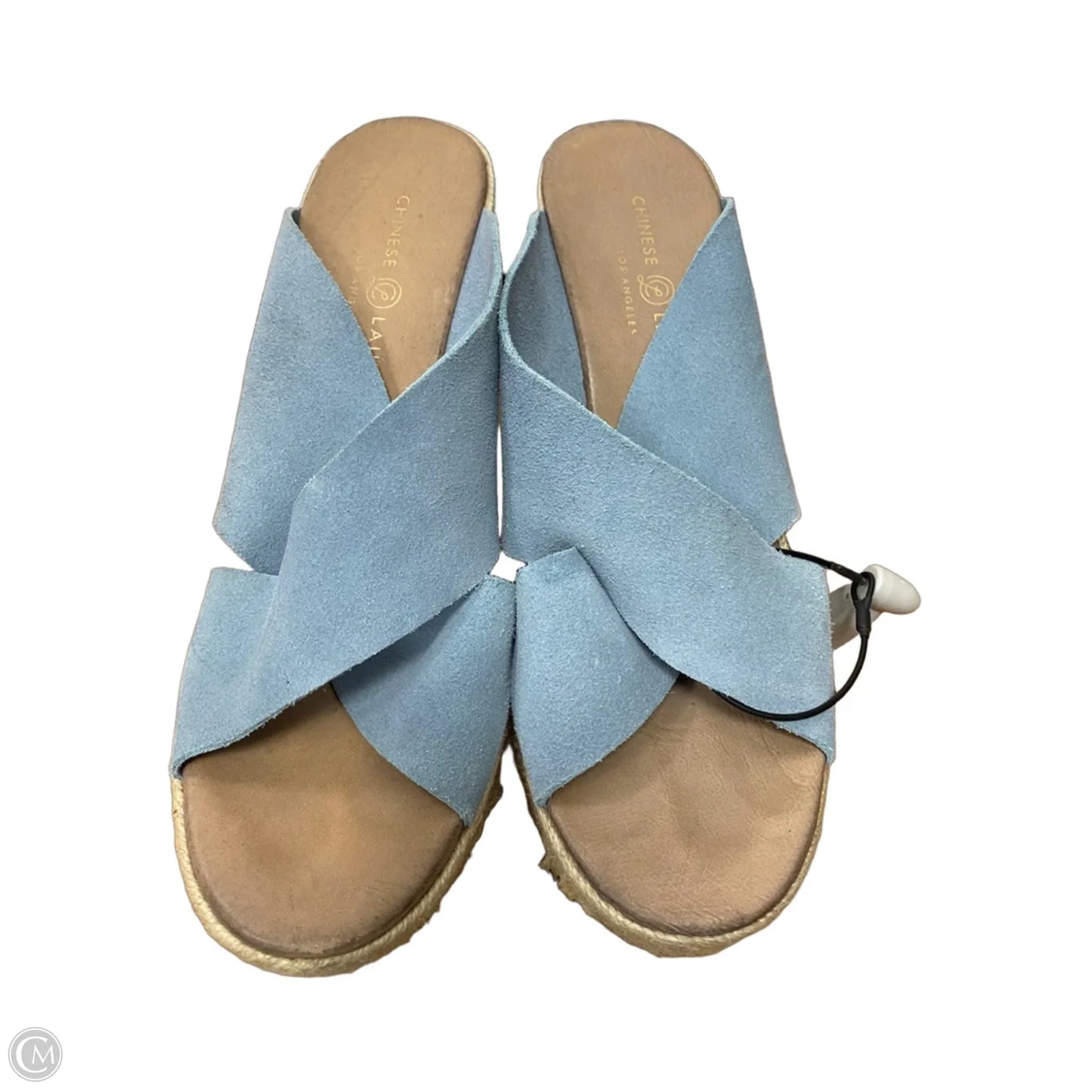Sandals Heels Wedge By Chinese Laundry In Blue, Size: 10