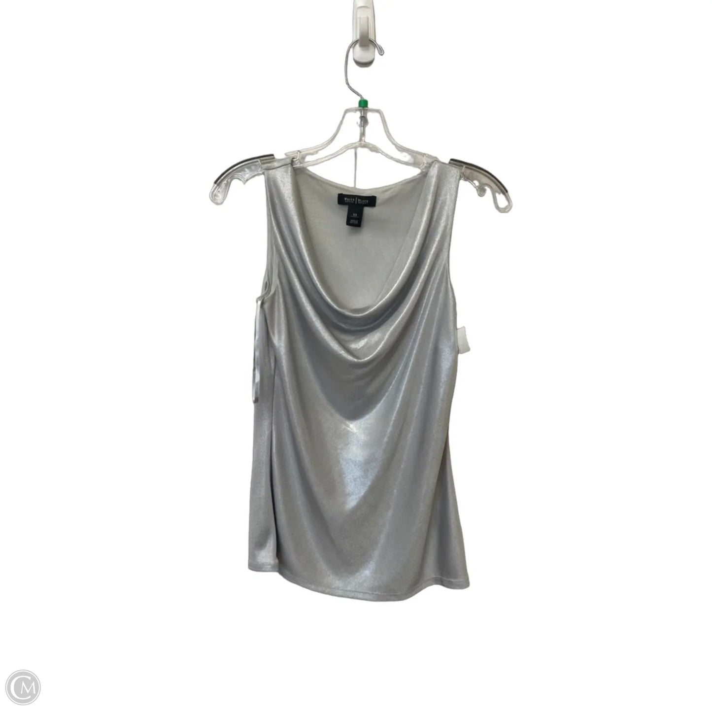 Top Sleeveless Basic By White House Black Market In Silver, Size: Xs