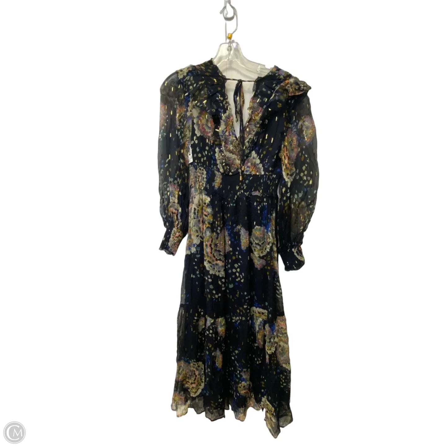 Dress Party Long By Anthropologie In Navy, Size: Xsp