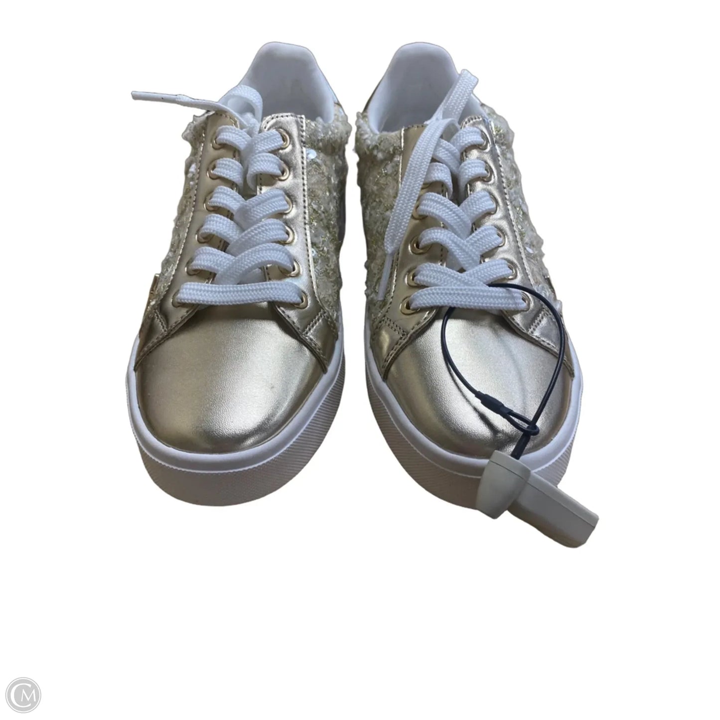 Shoes Designer By Karl Lagerfeld In Gold, Size: 7