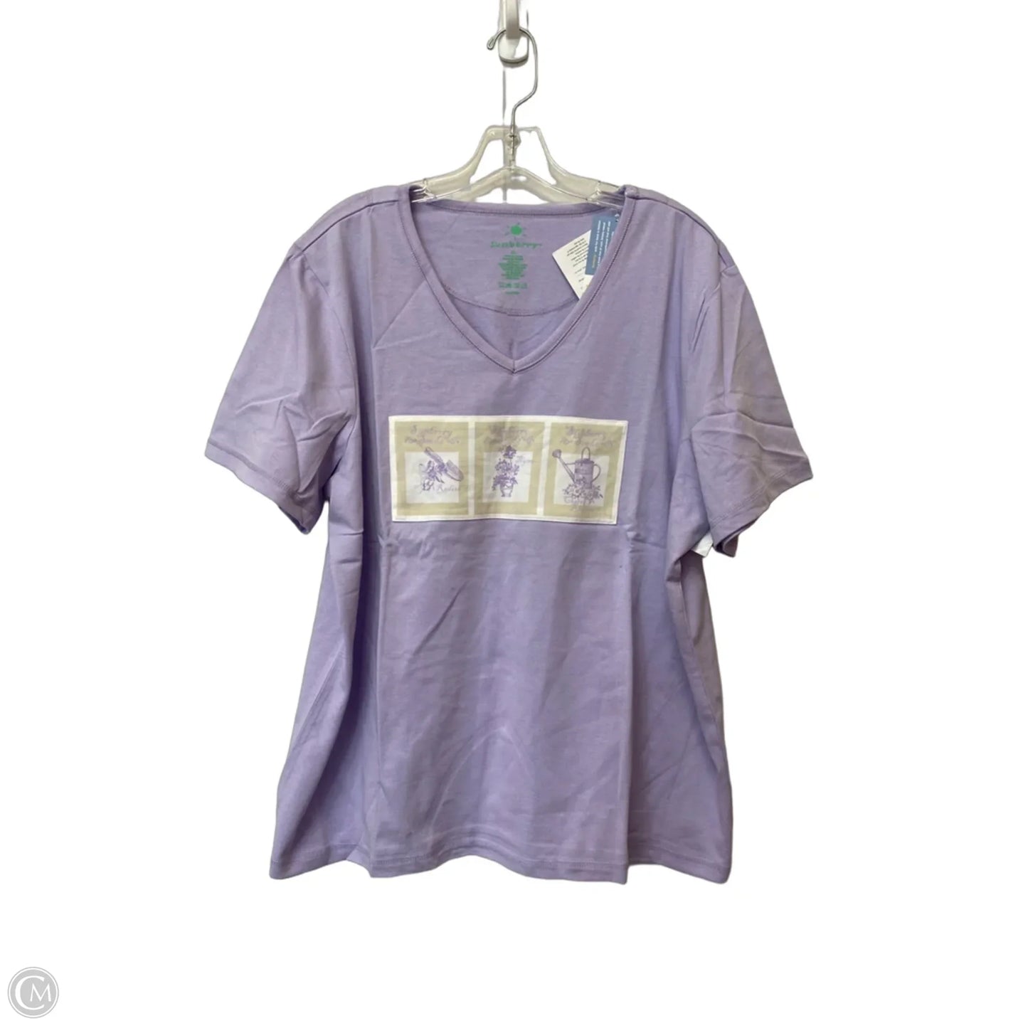 Top Short Sleeve Basic By Cme In Purple, Size: Xl
