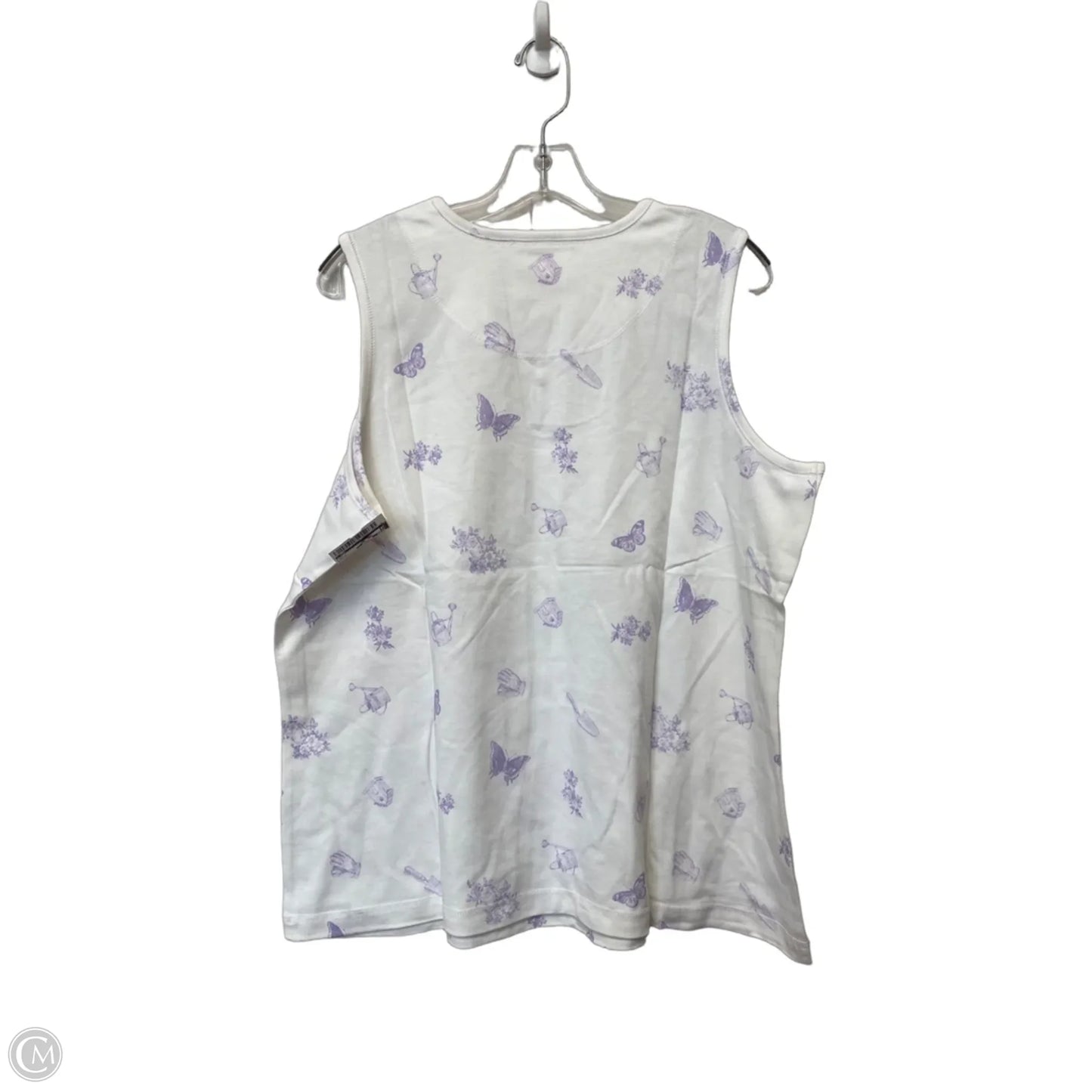 Top Sleeveless Basic By Cme In White, Size: Xl