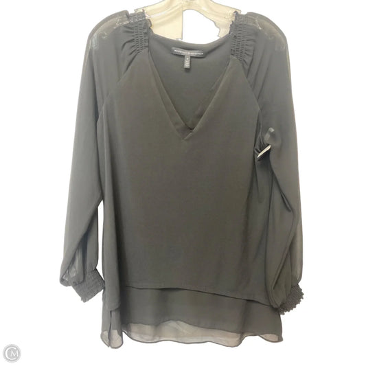 Top Long Sleeve By White House Black Market In Black, Size: M