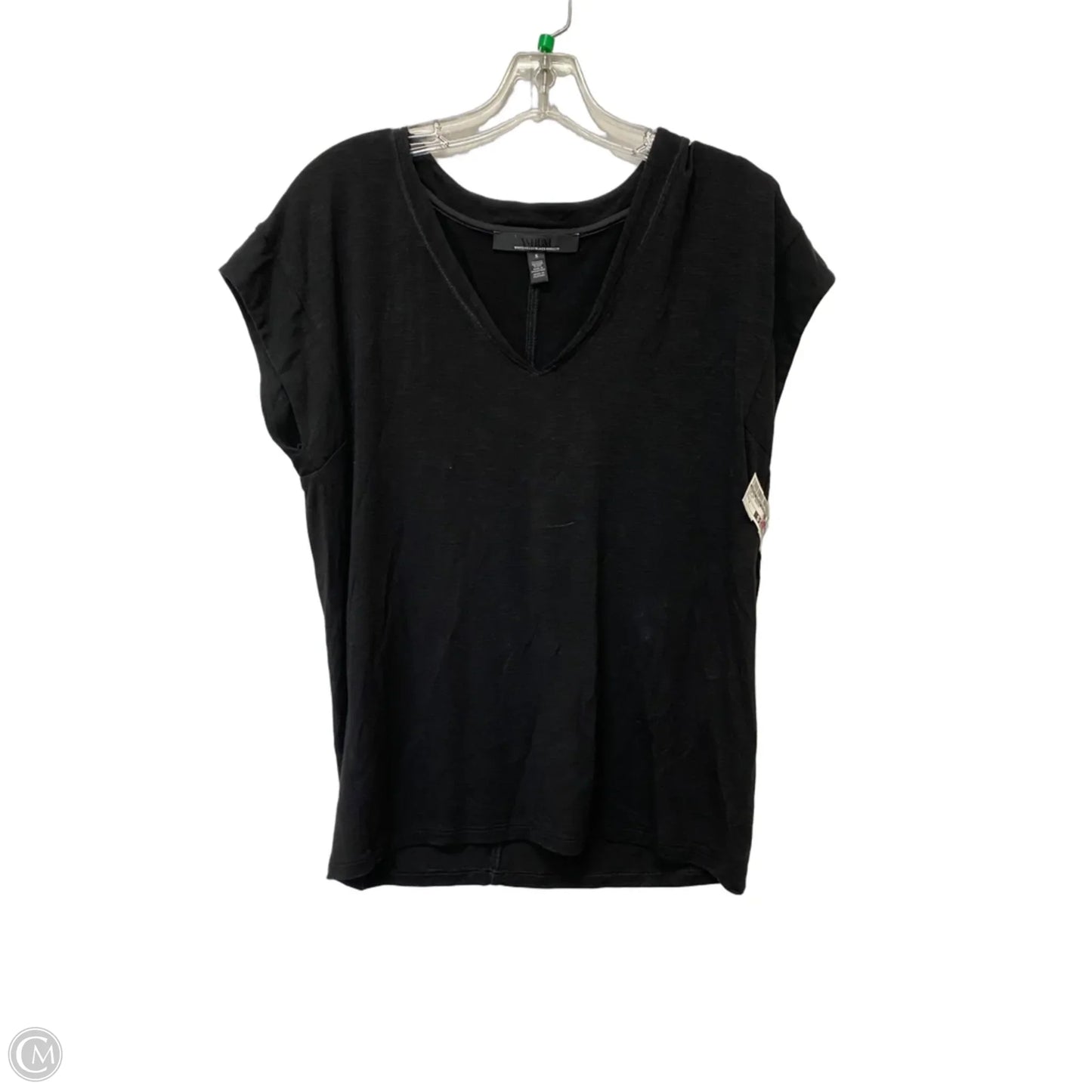 Top Short Sleeve Basic By White House Black Market In Black, Size: S