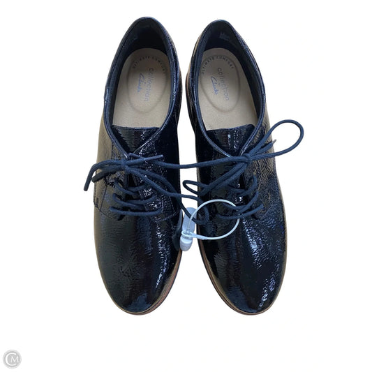 Shoes Heels Wedge By Clarks In Black, Size: 8.5