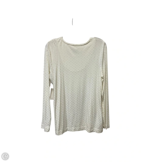 Top Long Sleeve By Chicos In White, Size: 8