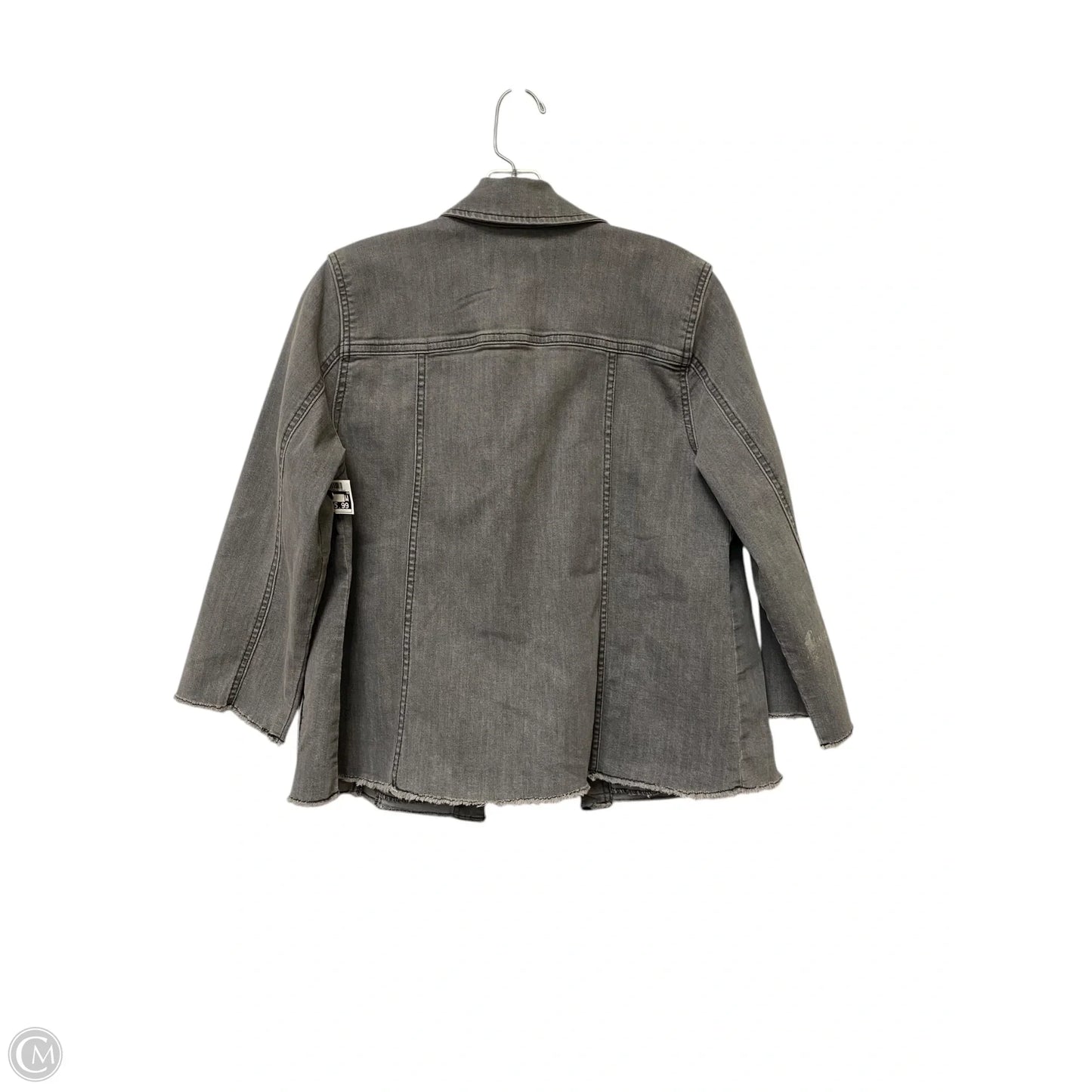 Jacket Denim By Logo In Grey, Size: 6