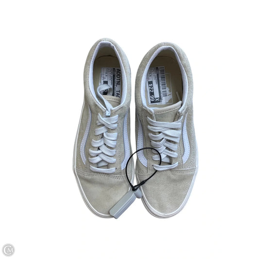 Shoes Sneakers By Vans In Tan & White, Size: 5.5