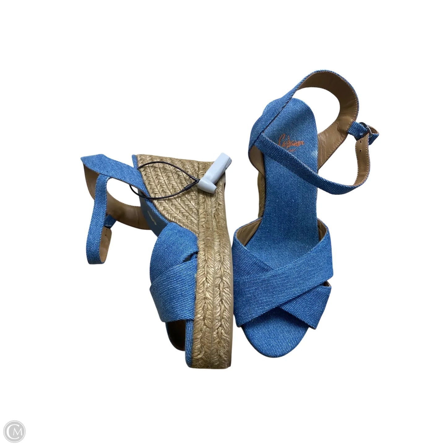 Shoes Heels Wedge By Clothes Mentor In Blue, Size: 10