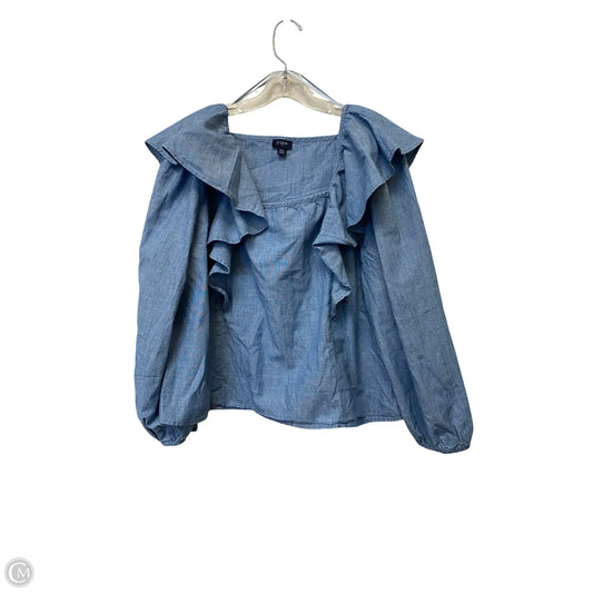 Top Long Sleeve By J. Crew In Blue, Size: Xxl