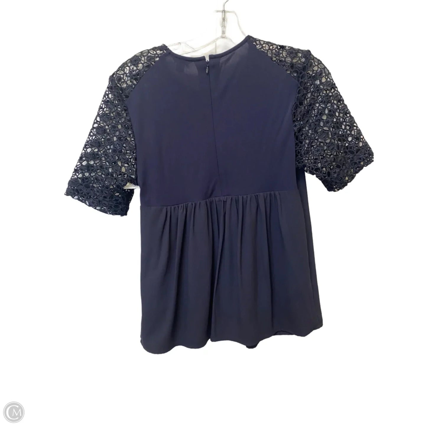Top Short Sleeve By Ann Taylor In Navy, Size: Xs