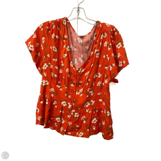 Top Short Sleeve By Old Navy In Orange, Size: L