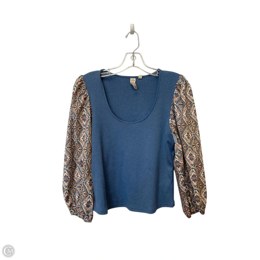 Top Long Sleeve By Dolan Left Coast In Blue, Size: S