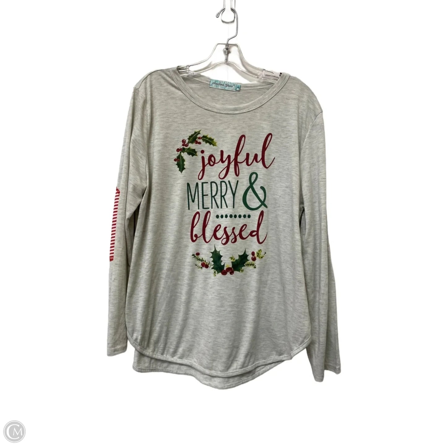 Top Long Sleeve By Clothes Mentor In Grey, Size: Xl