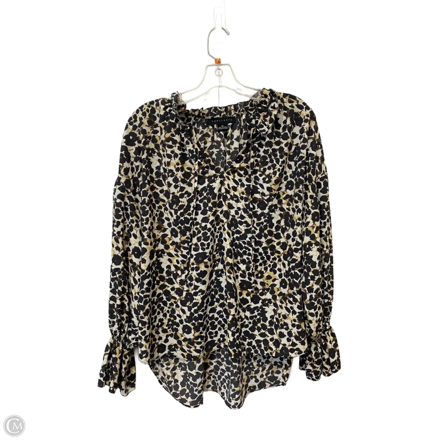 Top Long Sleeve By Sanctuary In Animal Print, Size: M