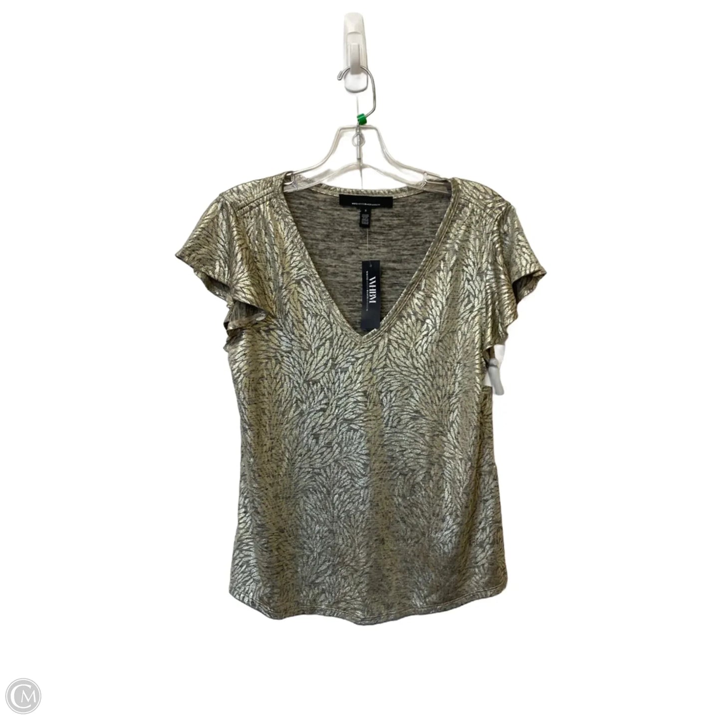 Top Short Sleeve By White House Black Market In Gold, Size: S