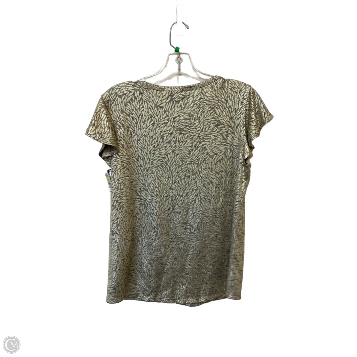 Top Short Sleeve By White House Black Market In Gold, Size: S