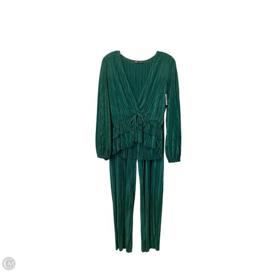 Pants Set 2pc By Zara In Green, Size: S