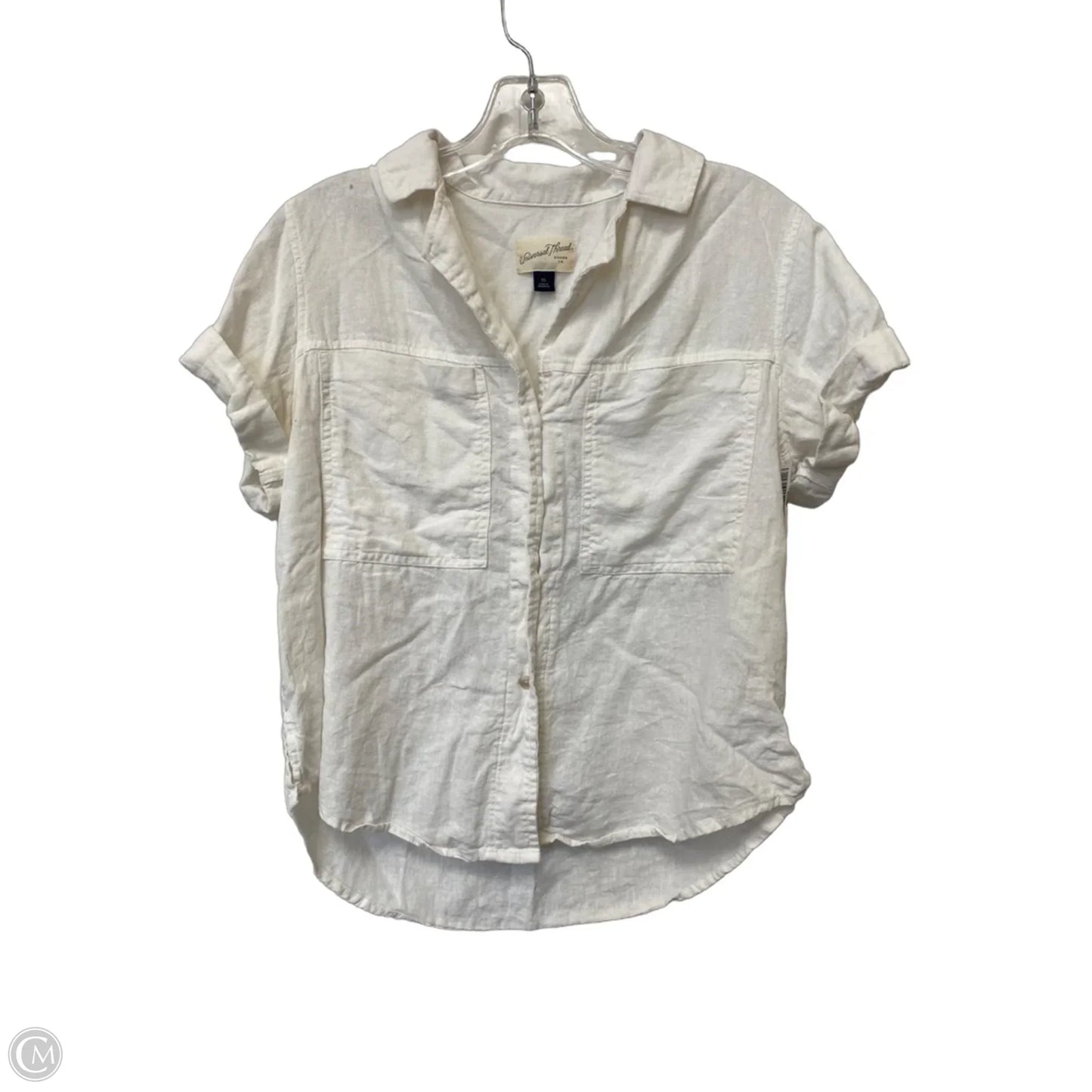 Top Short Sleeve By Universal Thread In White, Size: Xs