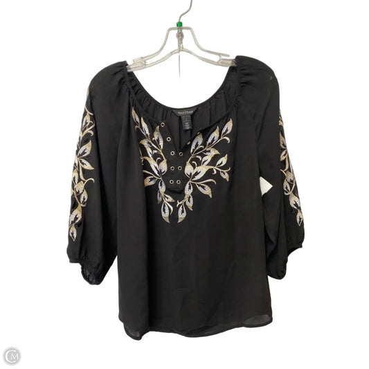 Top Long Sleeve By White House Black Market In Black, Size: S
