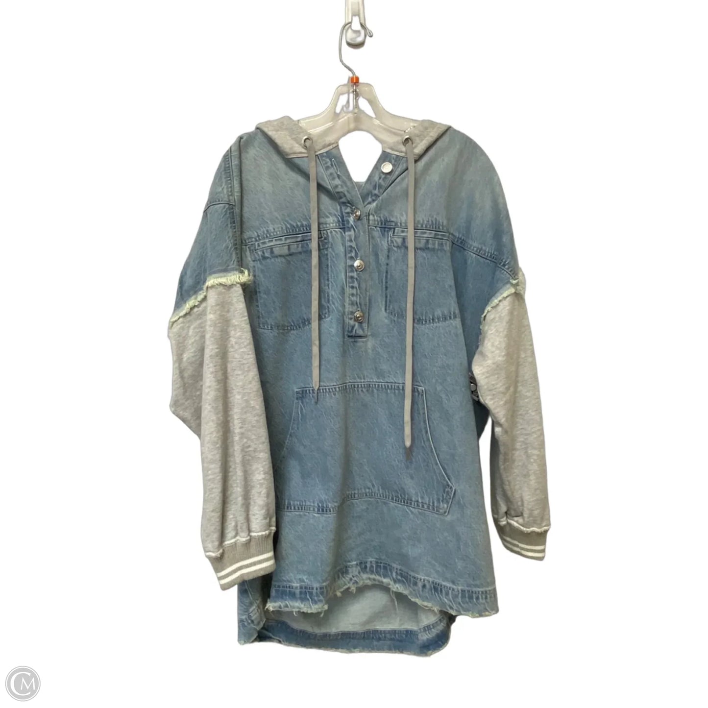 Jacket Shirt By We The Free In Blue Denim, Size: S