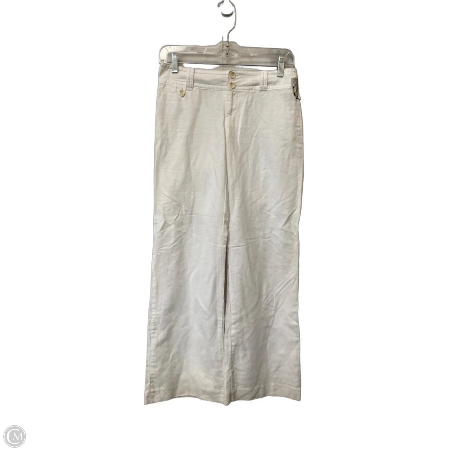 Pants Linen By Banana Republic In White, Size: 0p