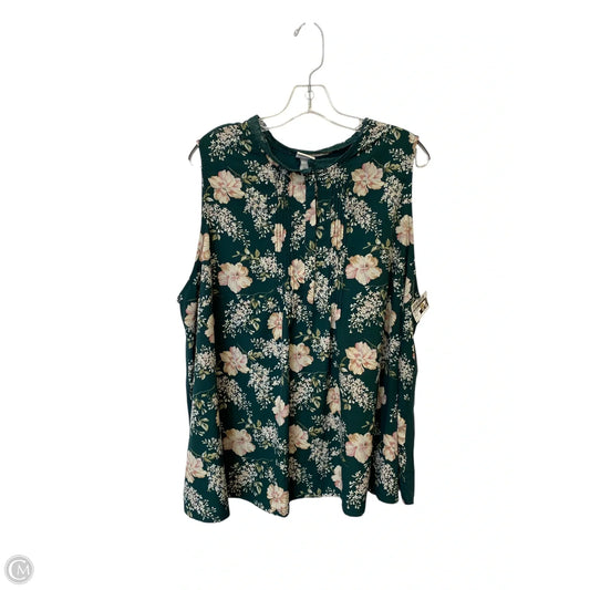 Top Sleeveless By A New Day In Floral Print, Size: 2x