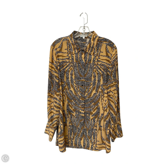 Top Long Sleeve By Tyler Boe In Animal Print, Size: 10