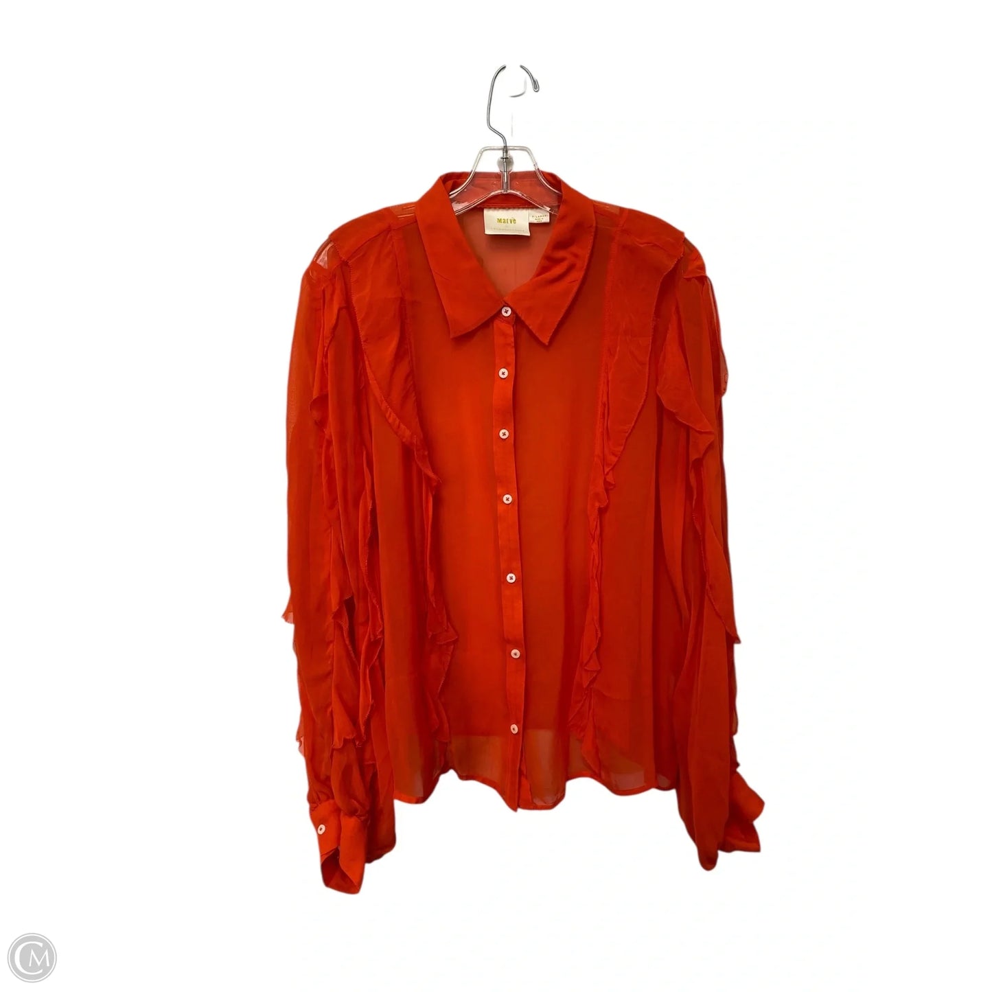 Top Long Sleeve By Maeve In Red, Size: Xl
