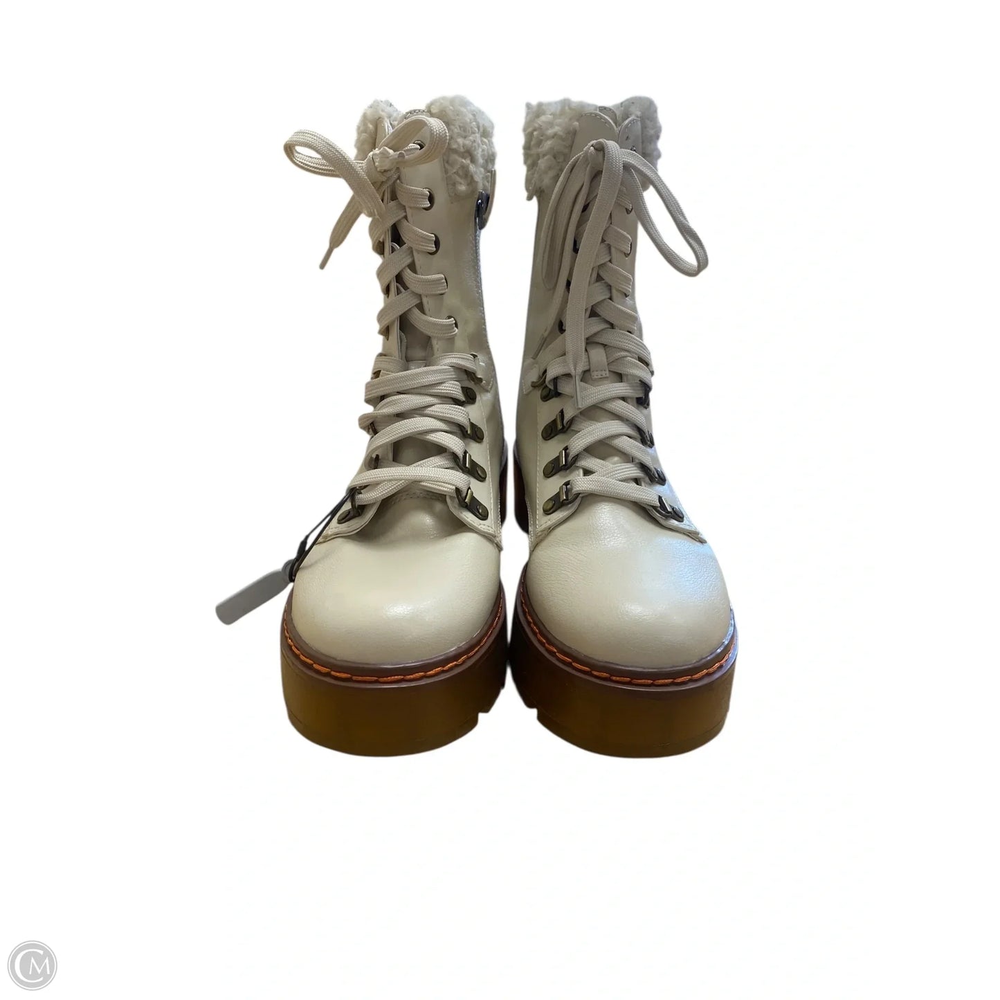 Boots Combat By Sam Edelman In Cream, Size: 9.5