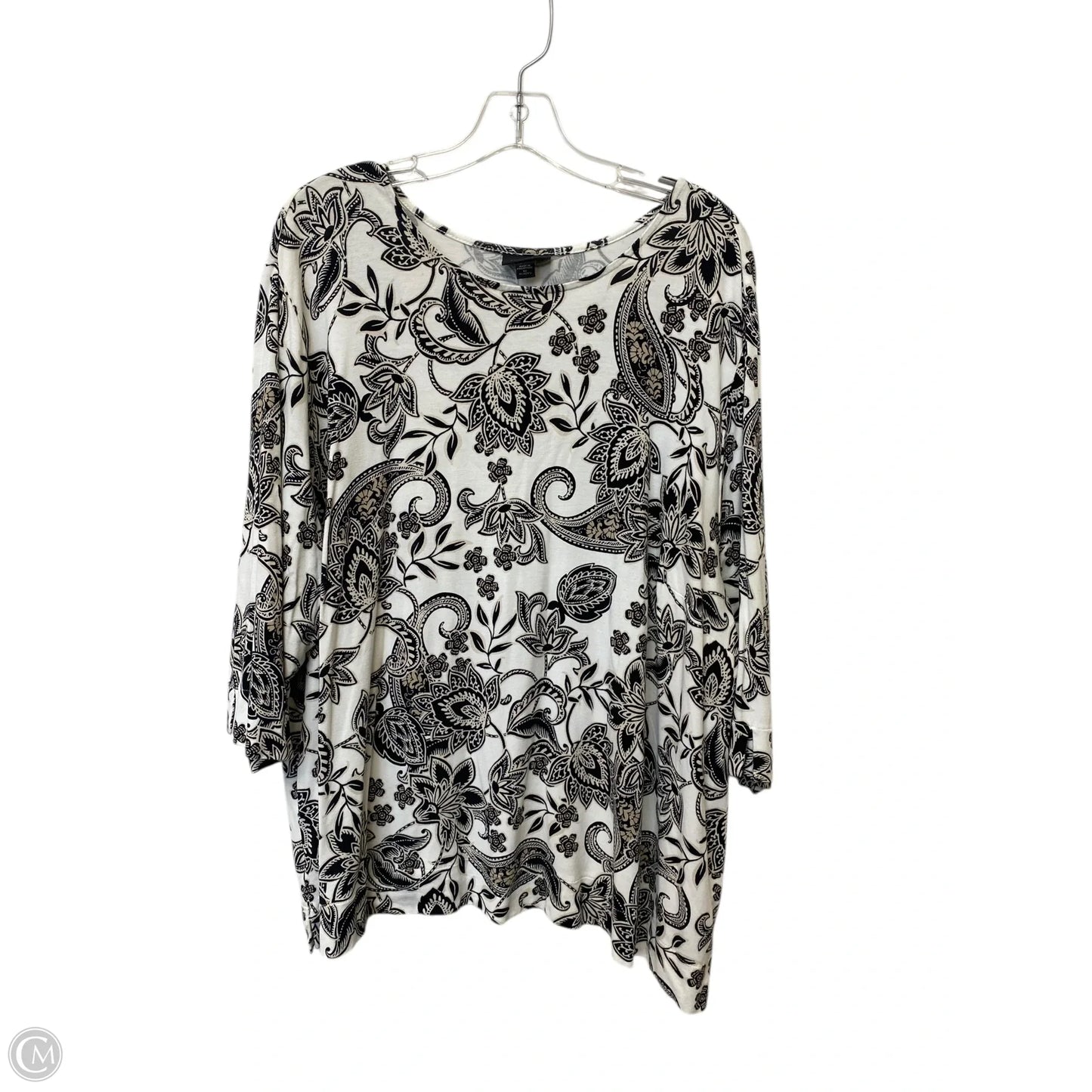 Top Long Sleeve By J. Jill In Paisley Print, Size: 3x
