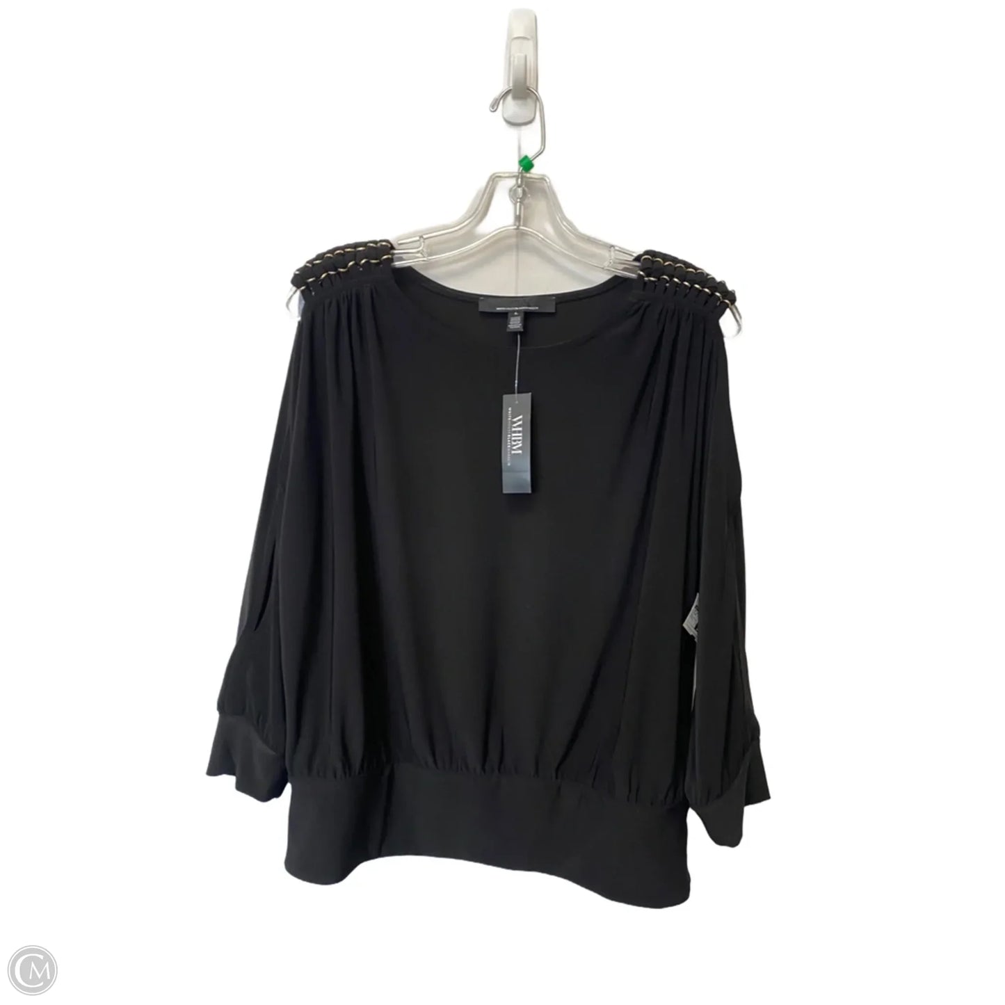 Top Long Sleeve By White House Black Market In Black, Size: L