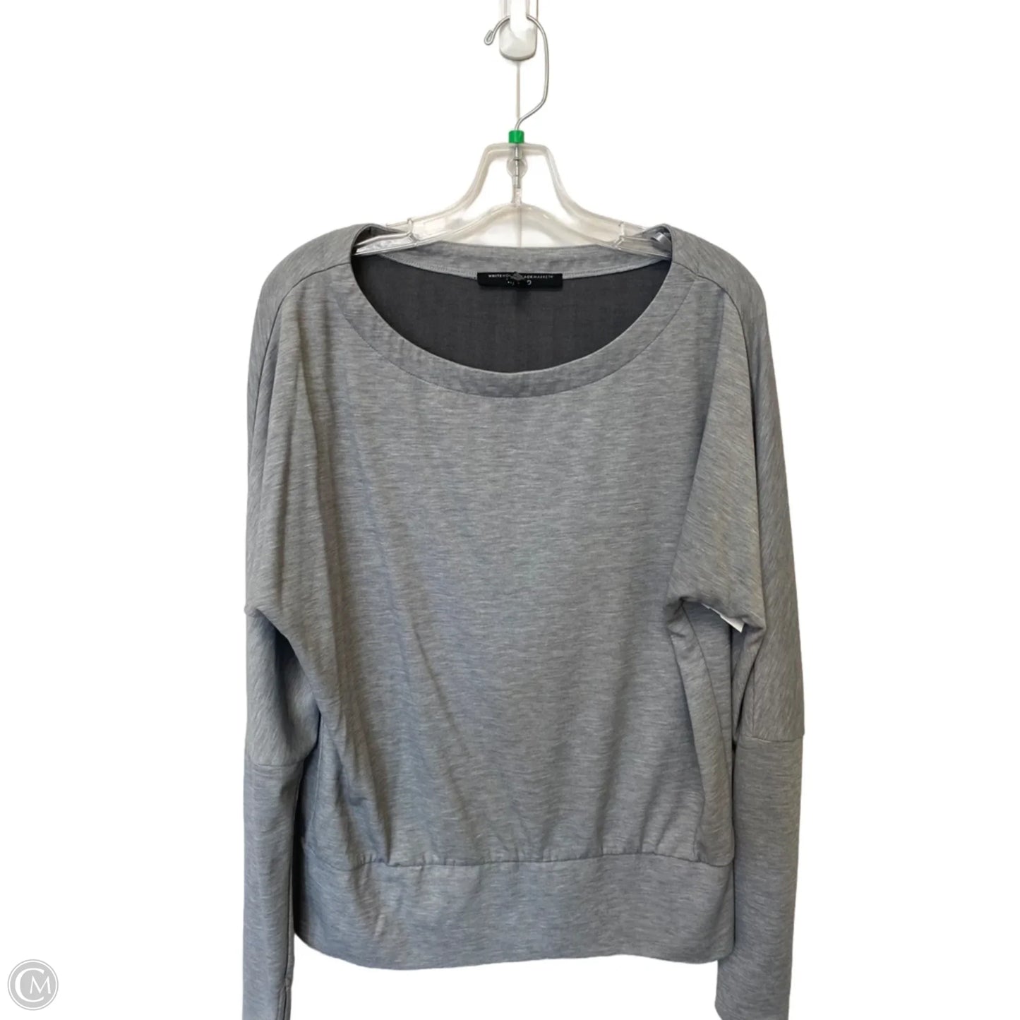 Top Long Sleeve By White House Black Market In Grey, Size: M