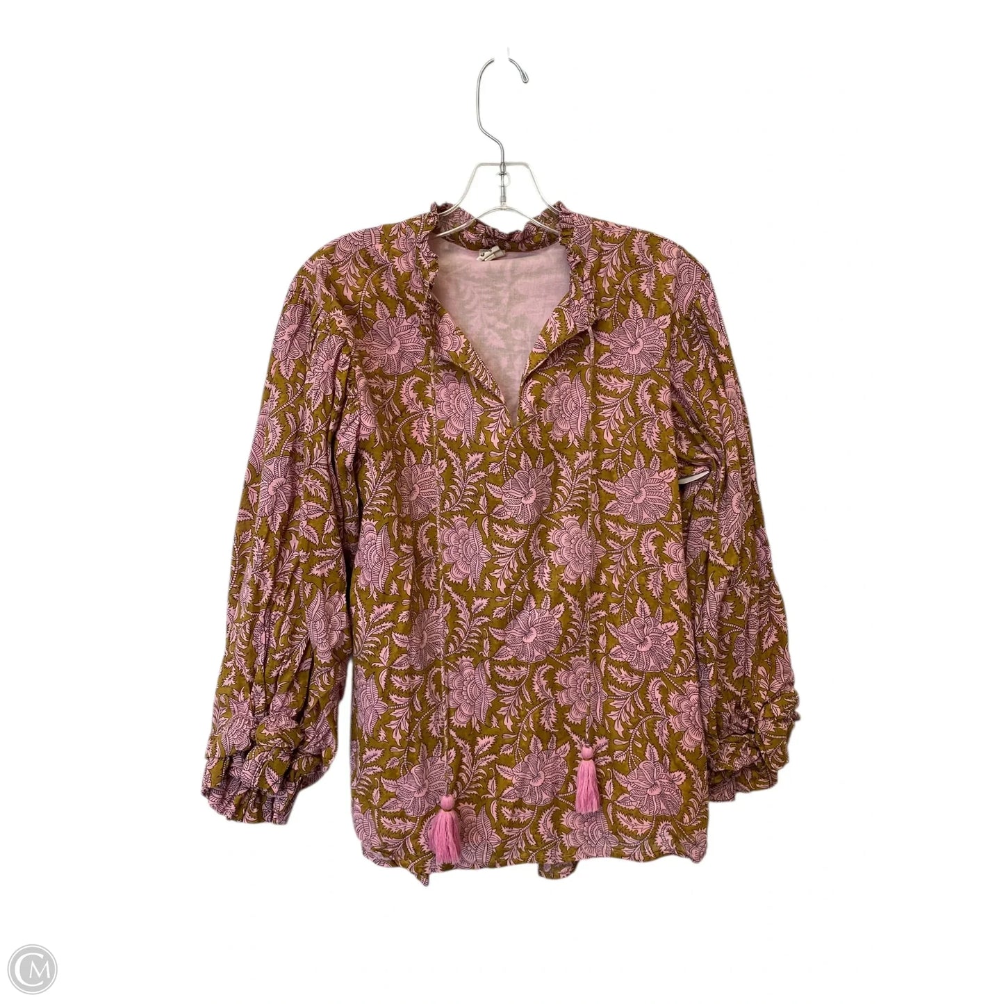 Top Long Sleeve By Ivy Jane In Floral Print, Size: S