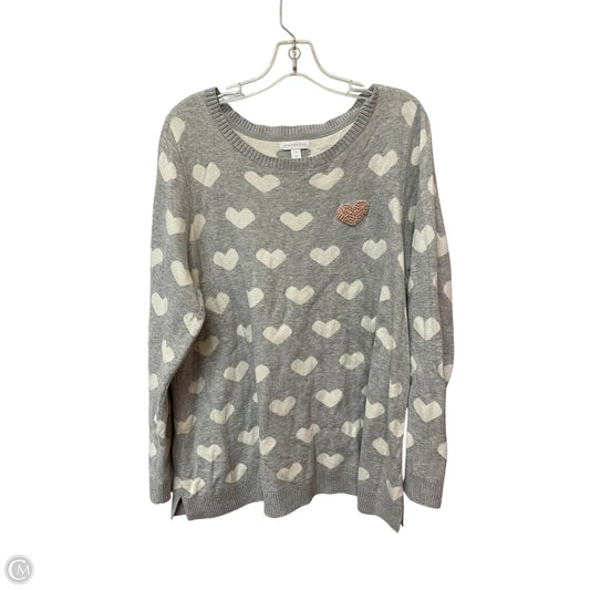 Sweater By Charter Club In Grey, Size: 2x