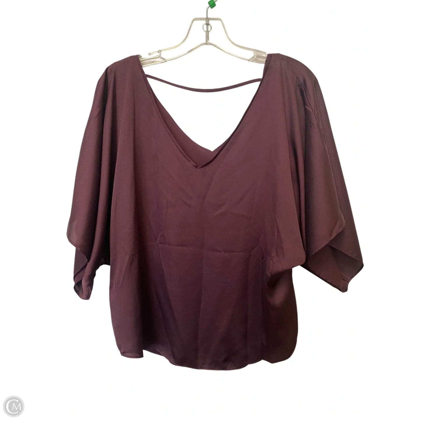 Top Short Sleeve By White House Black Market In Maroon, Size: Sp