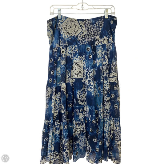 Skirt Maxi By Lauren By Ralph Lauren In Blue, Size: L