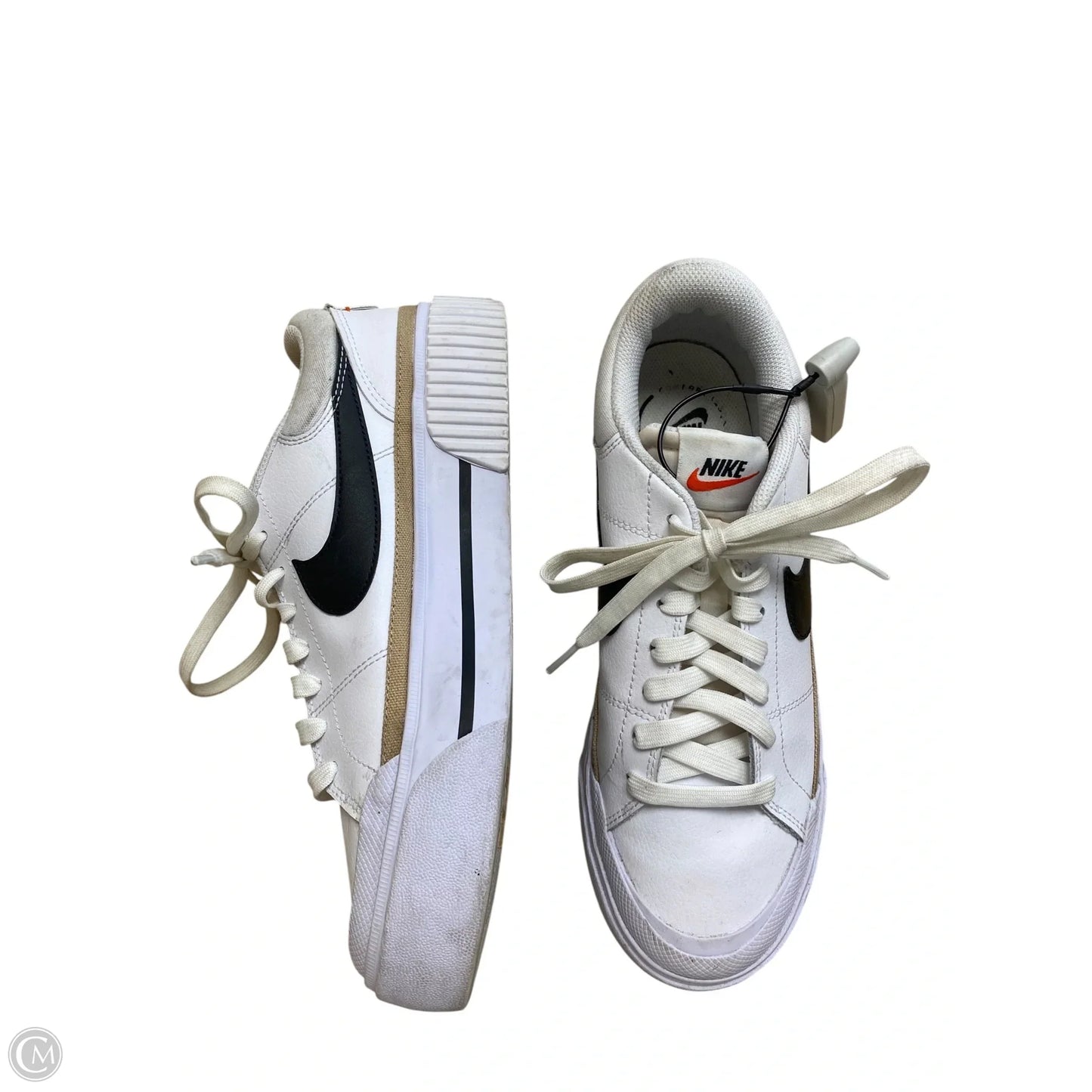 Shoes Athletic By Nike In White, Size: 8.5