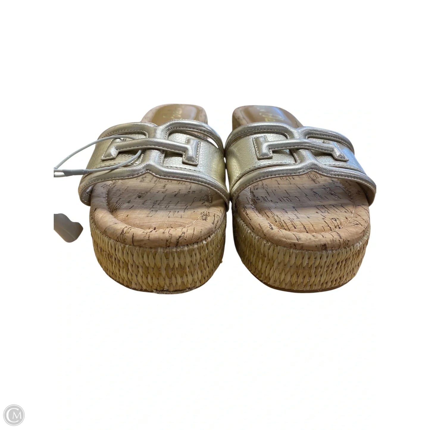 Sandals Heels Platform By Sam Edelman In Silver, Size: 9.5