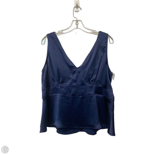 Top Sleeveless By Loft In Blue, Size: 10